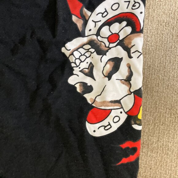 Vintage Ed Hardy Sweatpants-Style Shorts Y2K Size S Excellent Condition - Picture 5 of 7